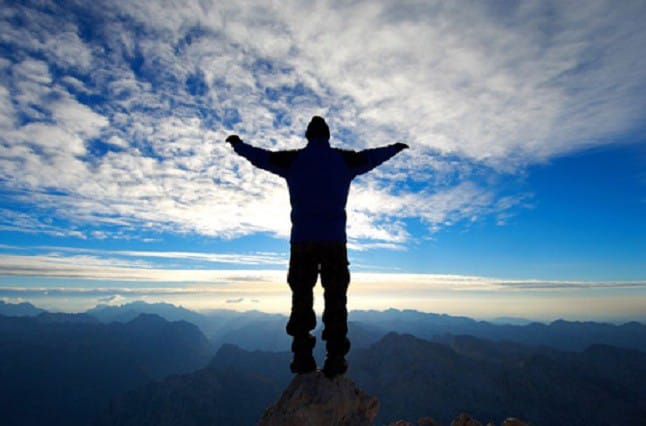 On top of the mountain, quotes to live by, live by quotes, motivationgrid, always dream big