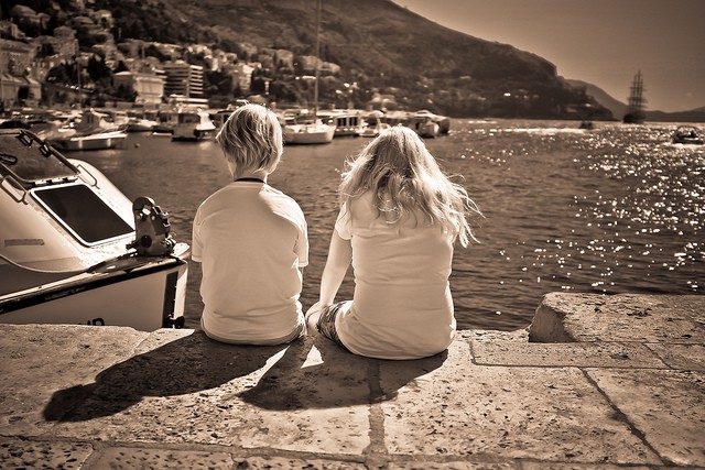 stop doing these things, shore, woman and kid