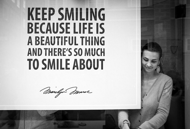 Smiling leads to a happier life as well
