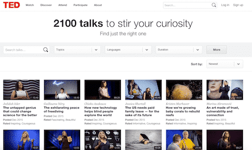 free online education, ted talks