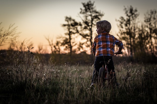 self doubting thoughts, boy in nature