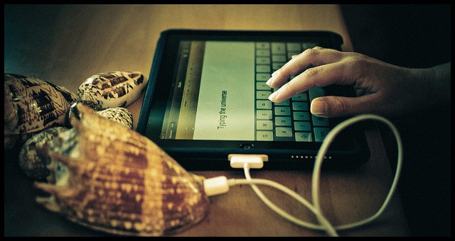 hacks for a perfect cv, man typing on tablet