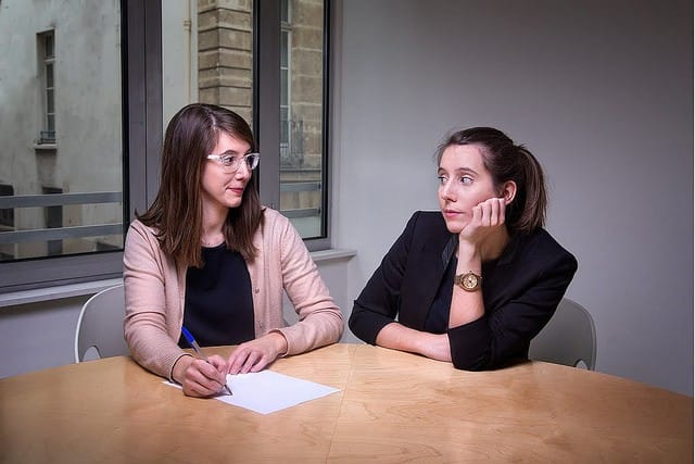 not getting a job, 2 girls job interview
