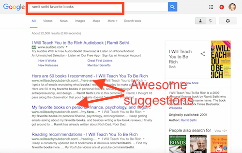 google search, reading your favorite book