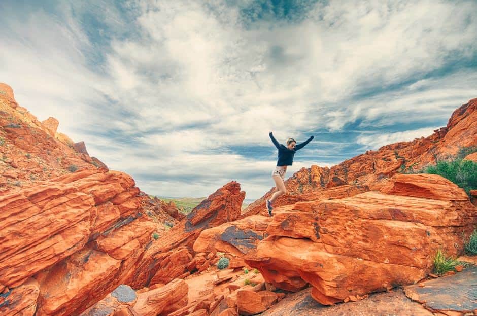 all stages of life, jumping person