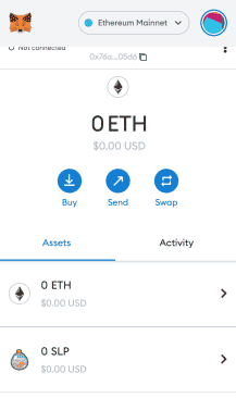 slp in metamask extension