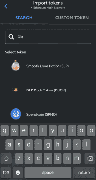 slp in search of metamask