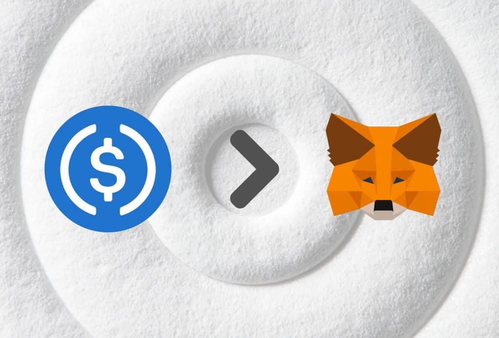 usdc to metamask thumbnail with an arrow